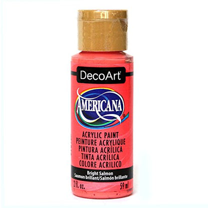 DecoArt DA329-3 Americana Acylic Matte Finish Paints, Bright Salmon - color: Bright Salmon, size: 2 Fl Oz (Pack of 1)