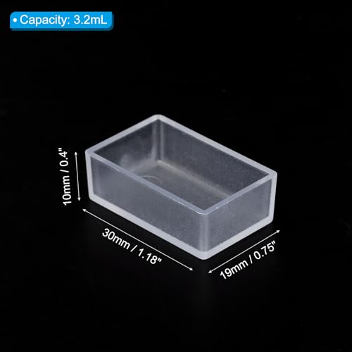 PATIKIL 3.2ml Watercolor Pans, 24 Pack Empty Full Pans Plastic Watercolor Tins for Watercolor Oils Acrylic Painting Travel Tin Case Palette, Clear - color: Clear