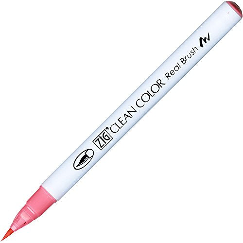 Kuretake ZIG Clean Color Real Brush Pen, Light Carmine Ink - color: Light Carmine