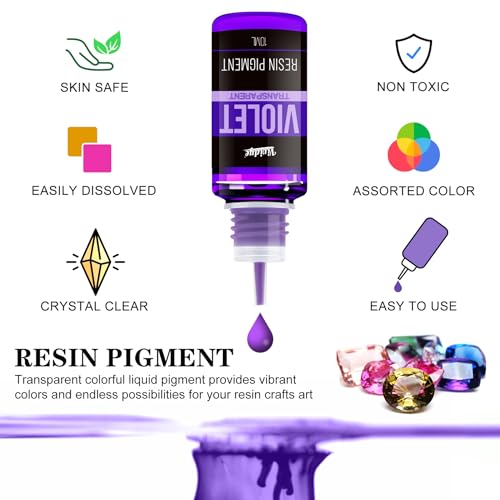 Epoxy Resin Pigment - 30 Colors Concentrated Liquid Epoxy Resin Dye, Transparent Resin Colorant for Resin Coloring, DIY Resin Jewelry Making, Resin Painting, Resin Art Crafts - 0.35oz/10ml Each