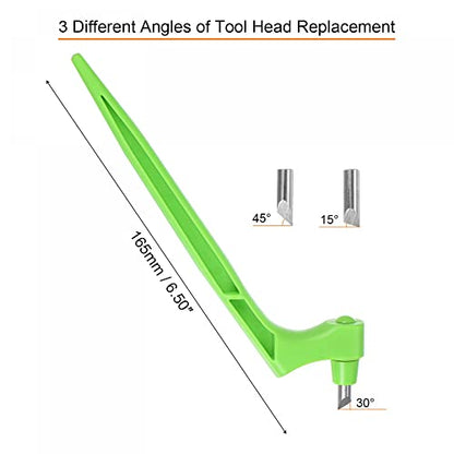 uxcell Craft Cutting Tools, 360 Degree Rotating Blades Stainless Steel Cutter with 15 30 45 Degree Blade for DIY Crafts Stencils Scrapbooks, Green - color: Green