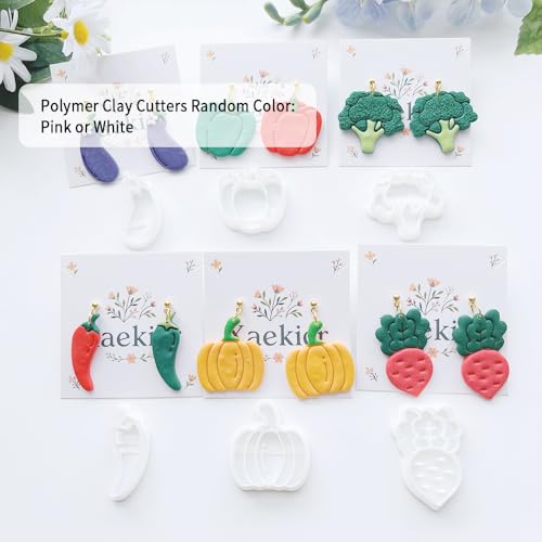 13 Pcs Vegetable Polymer Clay Cutters - Miniature Food Shape Jewelry Making Tools for Earrings, Charms & DIY Crafts, Soft Clay Molds - color: 2G color