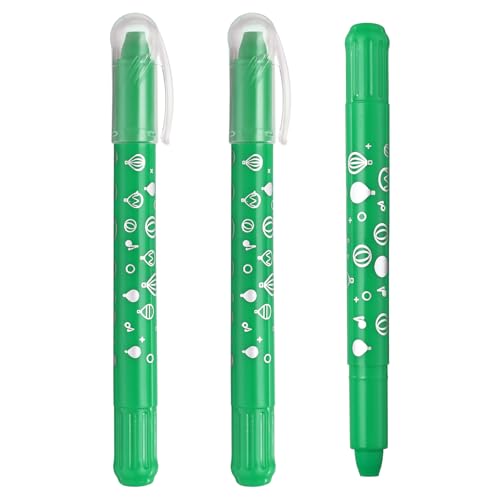 PATIKIL Gel Crayons, 3PCS Watercolor Crayons Silky Water Soluble Twist Bulk for Artists Coloring Drawing Painting, Sapphire Green Crayon - color: Sapphire Green