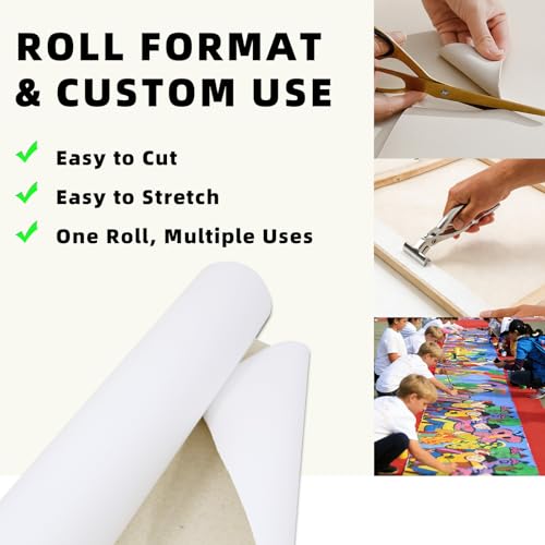 29.92" x 16 ft Cotton Linen Blend Canvas Roll for Painting,12 oz Triple Acrylic Gesso Primed Artist Canvas Roll,Unstretched Canvas Fabric for Oil Painting,Professional Artists & Art Students - size: 29.92 in × 16 ft