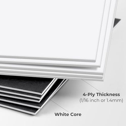 AUEAR 8x10 Uncut Picture Mat Boards, White and Black Matt Boards, 10-Pack - color: Black and White, size: 8x10