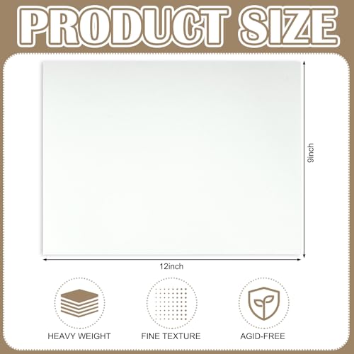 Fuyoooo 24 Sheet Sanded Pastel Paper for Artists 500 Grit Sanded Paper for Art Dry Painting Oil Pastel (9 x 12 Inch,White) - color: White
