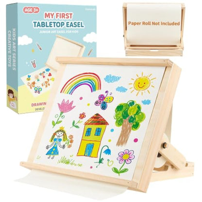 Tabletop Easels for Kids Painting with Paper Roll Dispenser