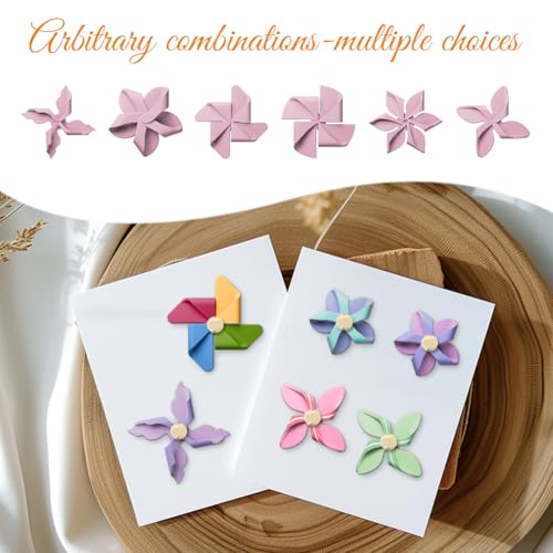 ORIGACH Pinwheel Polymer Clay Cutters Set | Bread Polymer Clay Cutter for Earring Making Bakery Bread Clay Cutters for Jewelry Making - style: Pinwheel