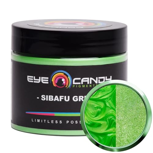 Eye Candy Pigments Premium Green Mica Powder - Sibafu Green (50gr) - for Epoxy, Resin, Soap, Paint, Woodworking, Acrylic Pouring, Bath Bombs, Fishing Lures - DIY Arts and Crafts Additive - color: Sibafu Green