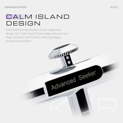 Gaahleri Airbrush Seeker, Dual-Action Gravity Feed with 6-Channel Quick-Release Nozzle, 0.3 & 0.5mm Dual Needle/Nozzle Set, 1/3oz Cup & Ergonomic Calm Island for Model Building Model Painting Art
