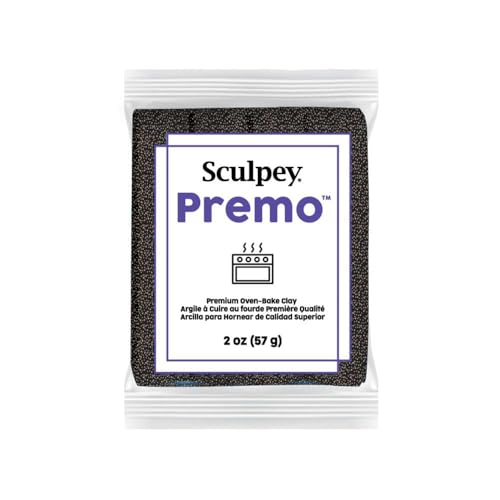 Sculpey Premo™ Polymer Oven-Bake Clay, Twinkle Twinkle Black Glitter, Non Toxic, 2 oz. bar, Great for jewelry making, holiday, DIY, mixed media &more. Premium clay perfect for clayers and artists. - color: Twinkle Twinkle, size: 2 oz