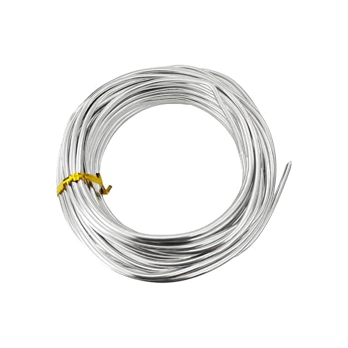 1 Roll 10 M X 3 mm Aluminum Craft Wire, Flexible Metal Craft Wire, Bendable Armature Wire for Sculpting, Jewelry Making, Doll Making, Bonsai Training, DIY Crafts(Silver) - size: 10 M X 3 mm, style: Silver
