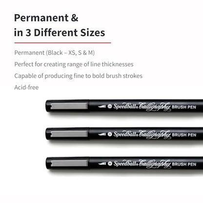 Speedball Hand-Lettering Brush Marker Set, 12-Piece