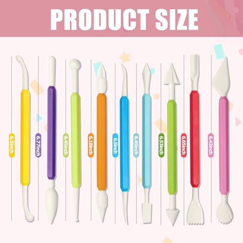 Moicstiy 9 Pcs Clay Sculpting Tools, Double-Head