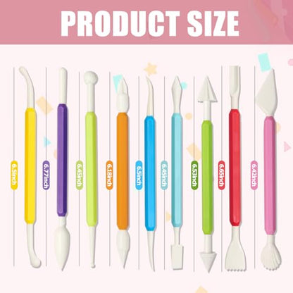 Moicstiy 9 Pcs Clay Sculpting Tools, Double-Head