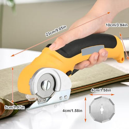 Electric Scissors 4.2V Cordless Cardboard Cutter with Safety Lock | Rotary scissors, Rechargeable Powerful Fabric Cutter, rotary cutter for fabric Cardboard Carpet Leather