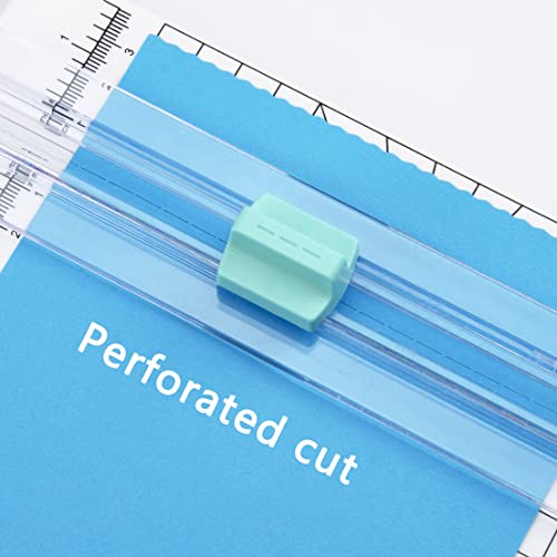 Paper Trimmer Replacement Blades Use for 4 Style Multi-Function Scrapbooking Tool with Dial Blades of Perforated Paper Cutter Blade Refills Mint Green (4 Pack） - style: Perforated Paper Cutter Blade