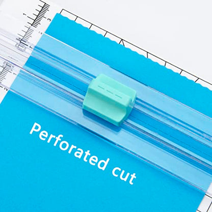 Paper Trimmer Replacement Blades Use for 4 Style Multi-Function Scrapbooking Tool with Dial Blades of Perforated Paper Cutter Blade Refills Mint Green (4 Pack） - style: Perforated Paper Cutter Blade