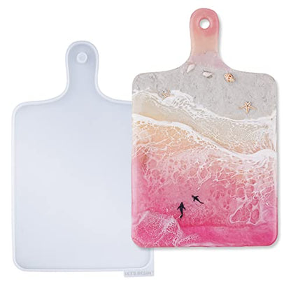 LET'S RESIN Silicone Resin Tray Molds, Epoxy Resin Molds for Rectangle Cutting Board, Large Silicone Molds for Resina Serving Tray, Epoxy Casting, DIY Art Craft