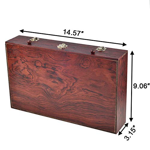 Sunnyglade 145 Piece Deluxe Art Set Wooden Art Box & Drawing Kit Cherry - color: multi-color