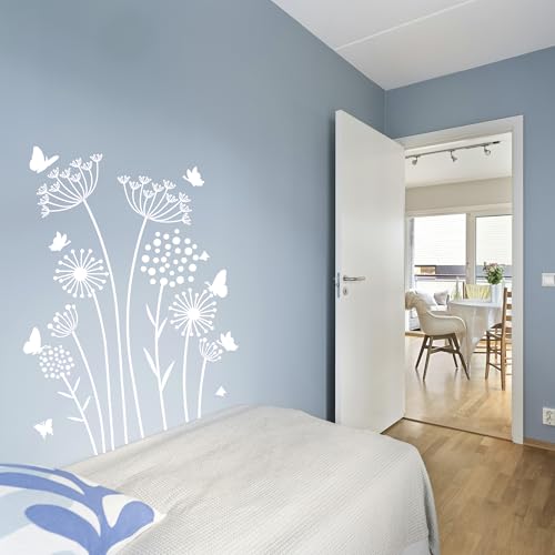 Large Flower Stencils for Painting,8 Pcs Reusable Dandelion Stencils for Painting on Wood Fence Walls Fabric Glass (Dandelion) - color: Dandelion(8Pcs)