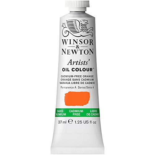 Winsor & Newton Artists' Oil Paint, 37ml Tube, Cadmium-Free Orange - color: Cadmium-free Orange, style: 1.25-oz Tube