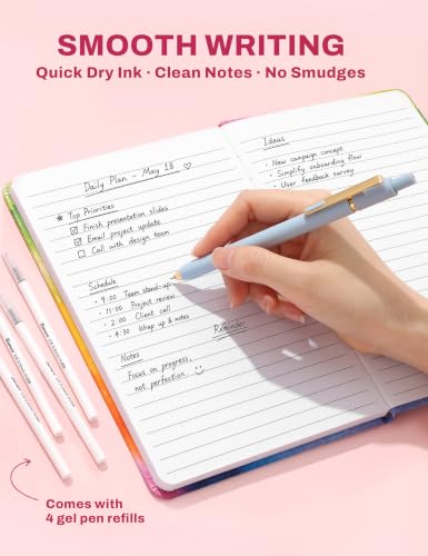 SUNEE Pencil Case with Supplies, 54PCS Aesthetic Stationery Set with 8 Pastel Highlighters, 8 Gel Pens Black Ink, 6 Mechanical Pencils, Back to School, College Essentials for Students, Pink - color: Pink, style: 54 Pack