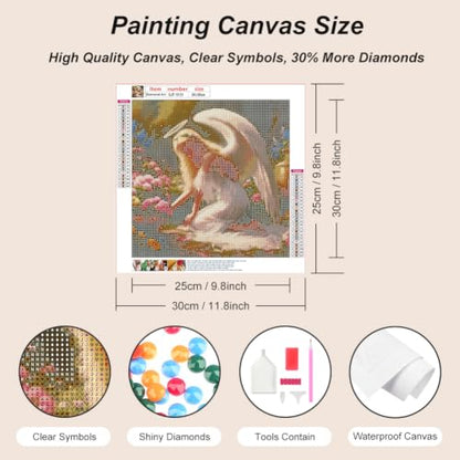 SJUTOUCI Angel Women Diamond Art Kit for Adults, Diamond Painting Kit - color: Angel Women