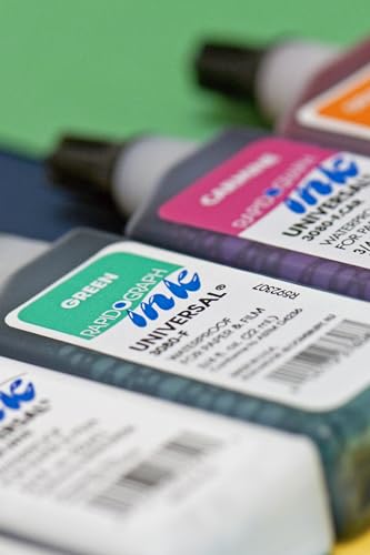 Koh-I-Noor Dye-Based Universal Drawing Ink 0.75 Oz. Bottle on Blister Card, Black