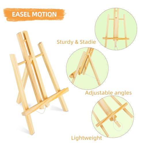 8 Pack16 x7.7 Wooden Easel,Easel Stand for Painting,Tabletop | Easel Stand for Painting for Artist/Students/Beginners, Portable Canvas Photo Picture Sign Holder - style: 16'' - 8 PK