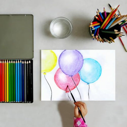 PATIKIL Watercolor Pencil, 12Pcs Water Soluble Pencils for Blending, Coloring, Sketch Drawing, Painting, Sky Blue - color: Sky Blue