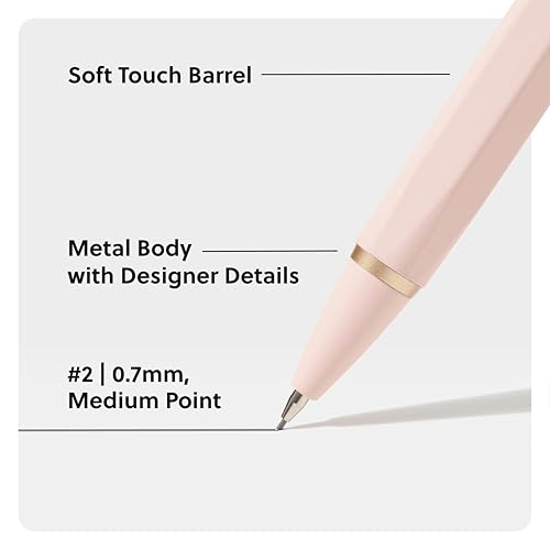 U Brands Mechanical Pencils, .7mm HB #2 Lead, 2 Pack with Refills, Pink - color: Blush Pink