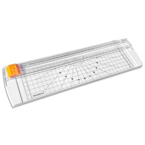 Rayson Paper Cutter Trimmer, A4 Size, 12" Craft Cutter, White - color: White