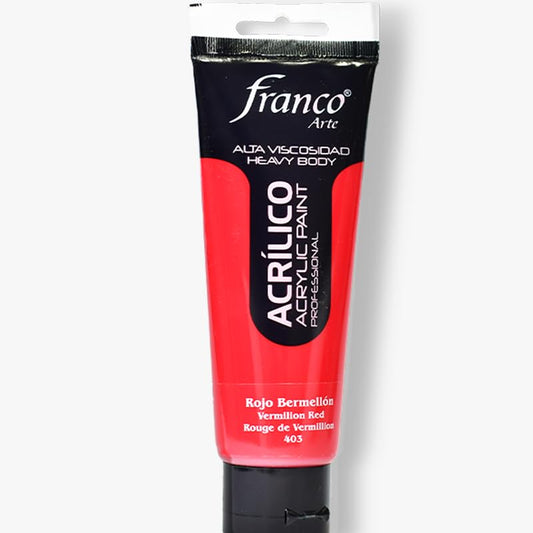 Professional Acrylic Paint – Premium Water-Based, Quick-Drying Acrylics for Artists & Crafters, Non-Toxic Rich Pigment, Multi-Surface Paint for Canvas, Wood, Paper, Ceramic & Indoor Projects Vermilion Red Hue 3,38 U.S fl oz - color: Vermilion Red Hue
