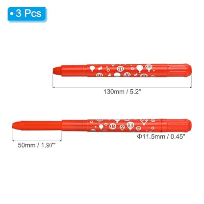PATIKIL Gel Crayons, 3PCS Watercolor Crayons Silky Water Soluble Twist Bulk for Artists Coloring Drawing Painting, Deep Red Crayon - color: Deep Red