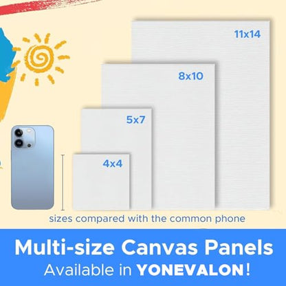 Mini Canvas for Painting 4x4 inch, 72 Pack Small Paint Canvases Bulk | Acrylic Oil Painting Canvases, Blank Canvas Panels, Gesso Primed Acid-Free 100% Cotton - size: 4"x4" - 72pcs