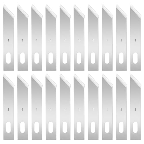 120 Pcs Exacto Knife Blades, #1 High Carbon Steel Hobby Knife Blade Refills Hobby Knife Replacement Blades for Craft, Scrapbooking, Stencil - size: #1