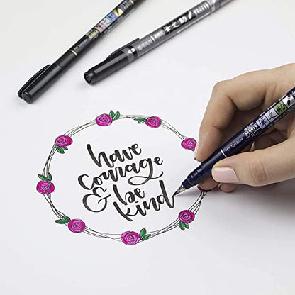 Tombow Fudenosuke Fude Brush Pen / Soft & Hard & Twin Tips / Value set