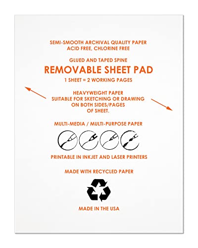 Design Ideation Lay Flat Create. Removable Sheet Sketchbook. Premium Paper. Smart-Bind Reinforced Lay Flat Binding. (5.5" x 8.5") LF-50100-LS - size: 50100 (5.5" x 8.5")