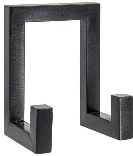 Red Co. 8” Tall Industrial-Style Metal Photo Frame Holder & Plate Display Stand Easel, Matte Black - color: Black