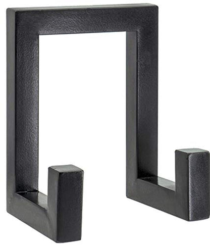 Red Co. 8” Tall Industrial-Style Metal Photo Frame Holder & Plate Display Stand Easel, Matte Black - color: Black