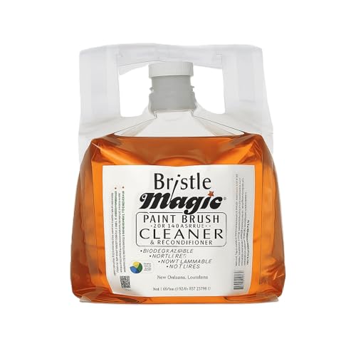 Oil Paint Brush Cleaner and Restorer-Paintbrush Cleaner for Acrylic, Oil, and Glass Paints-Biodegradable, Non-Toxic, Odorless, Eco-Friendly, Quick-Clean Formula Paint Remover (1 Gallon) - size: 128 Fl Oz (Pack of 1)