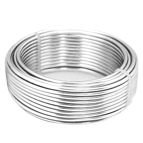 Aluminum Craft Wire, 3mm×11m Bendable Metal Wire for Jewelry Making, Sculpting, Floral Making, Wreath Making, Crafting, Wire Wrapping, Christmas Ornaments (Silvery) - color: Silvery