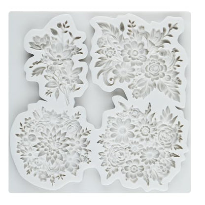 Flower Polymer Clay Mold Daisy Flower Leaves Silicone Molds - color: Style H