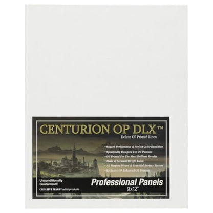 Centurion Deluxe Professional Oil Primed Linen Canvas Panels - 9"x12" - 6 Pack of Linen Canvases for Painting, Artwork and More - size: 9"x12"