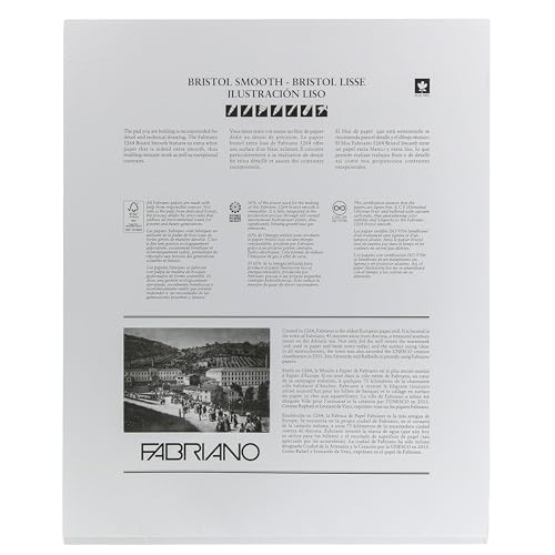 Fabriano 1264 Bristol Pad, Smooth, 14" x 17" - size: 14 x 17