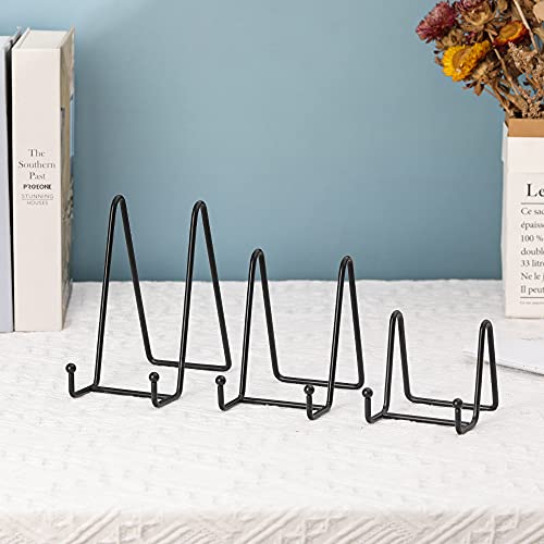 Artliving Plate Stands for Display - Iron Easel Stand Plate Holder Display Stand Picture Frame Stand for Pictures | Photo|Decorative Plate |Dish | Tabletop Art - 4.5 inch-Black(2 Pack) - size: 4.5“（2 pack）