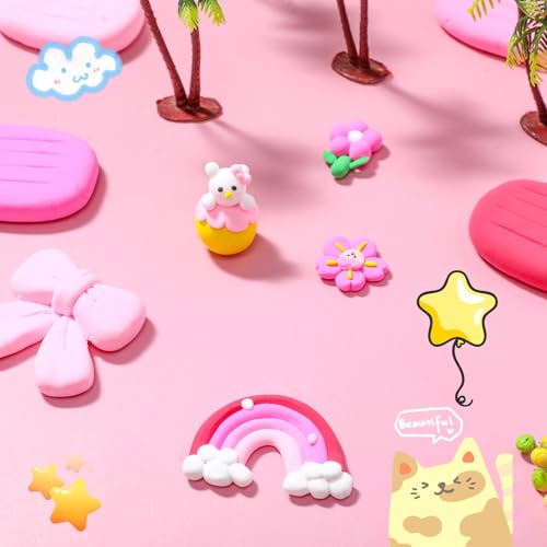 VioraWhite 72 Pcs 38oz Air Dry Clay Bulk Modeling Clay,Pink | Ultra Lightweight Foam Modeling Clay for Kids Adults, DIY Gifts Party Arts Crafts, School Project Supplies - color: Pink