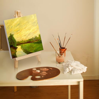 Mimorou 32 Pack Mini Canvas with Easel for Painting Wood, 2.4 x 2.4 Inch - size: 2.4 x 2.4 Inch