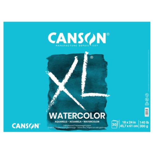 Canson XL Series Watercolor Paper Pad, 18" x 24", 30 Sheets/Pad, 6 Pads - size: 18" x 24" (Pack of 6)